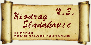Miodrag Sladaković vizit kartica
